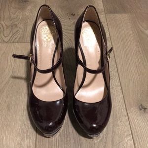 Burgundy Mary Jane heels